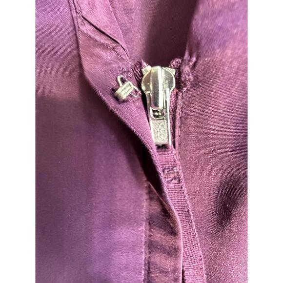 J. Crew Gracie Mauve Purple Halter Style 100% Silk Taffeta Dress 10 Excellent - Picture 4 of 7